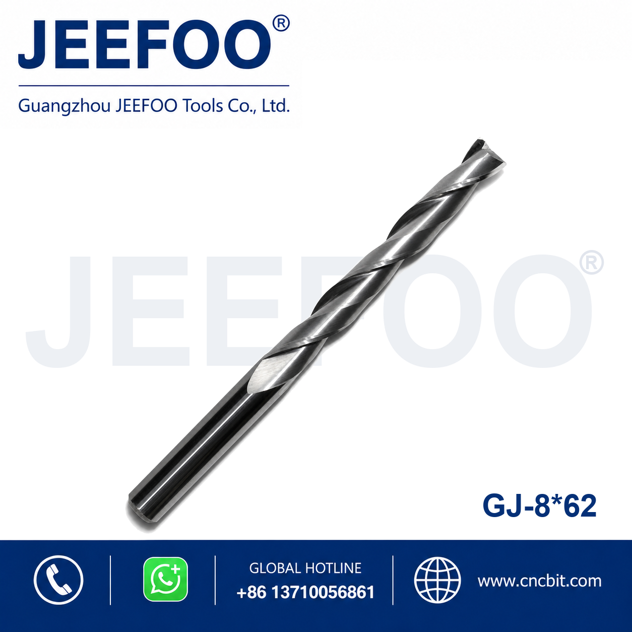 8x62 Two Spiral Flute Bits CNC router cutter