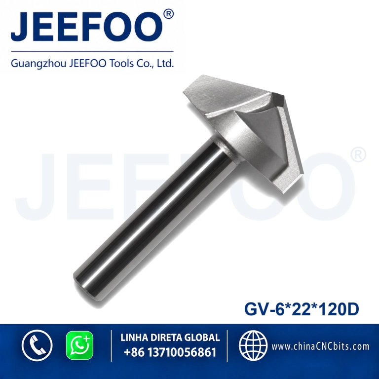 6x22x120D 3D V Groove Engraving Bits for CNC Woodworking product image