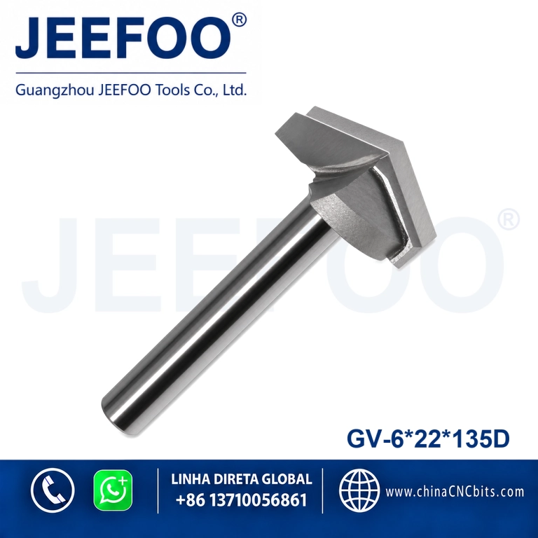 6x22x135D 3D V Groove Engraving Bits for CNC Woodworking product image