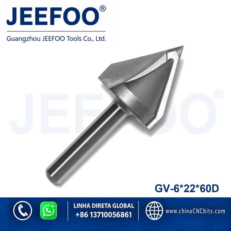 6x22x60D 3D V Groove Engraving Bits for CNC Woodworking product image