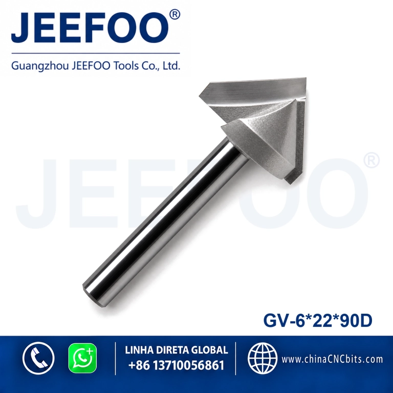 6x22x90D 3D V Groove Engraving Bits for CNC Woodworking product image