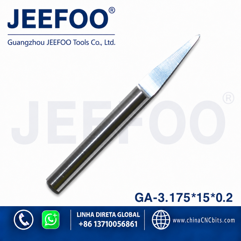 3.175*15degree*0.2 High Precision Flat Bottom Engraving Bits for Wood, V-shape PCB Tools Wholesale product image