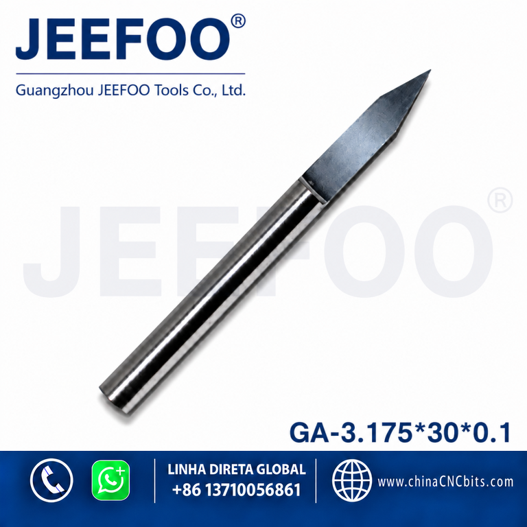 3.175mm*30°*0.1 Flat Bottom Wood Engraving Router Bits, Sharp Solid Carbide Tool ,Wood engraving bits product image