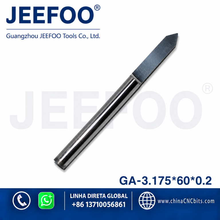 3.175*60degree*0.2 Flat Bottom Wood Engraving Router Bits, Sharp Solid Carbide Tool on 3D Woodworking Relief Machining product image