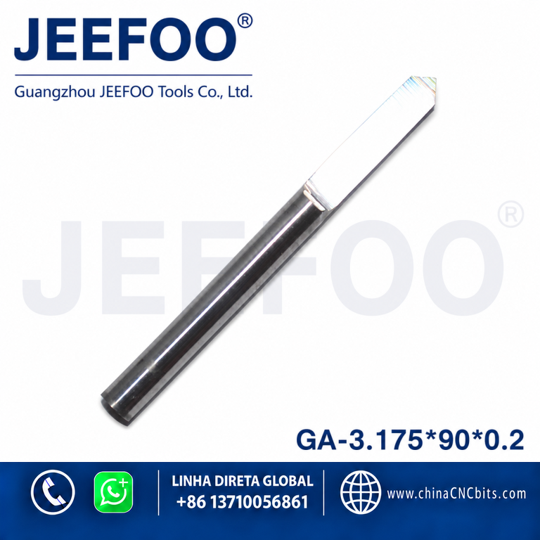 3.175*90degree*0.2Flat Bottom Wood Engraving Router Bits, Sharp Solid Carbide Tool on 3D Woodworking Relief Machining product image