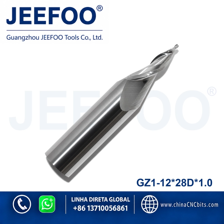 12x28Dx1.0 CNC Mini Word Acrylic Engraving End Mill for Acrylic Sign Making product image