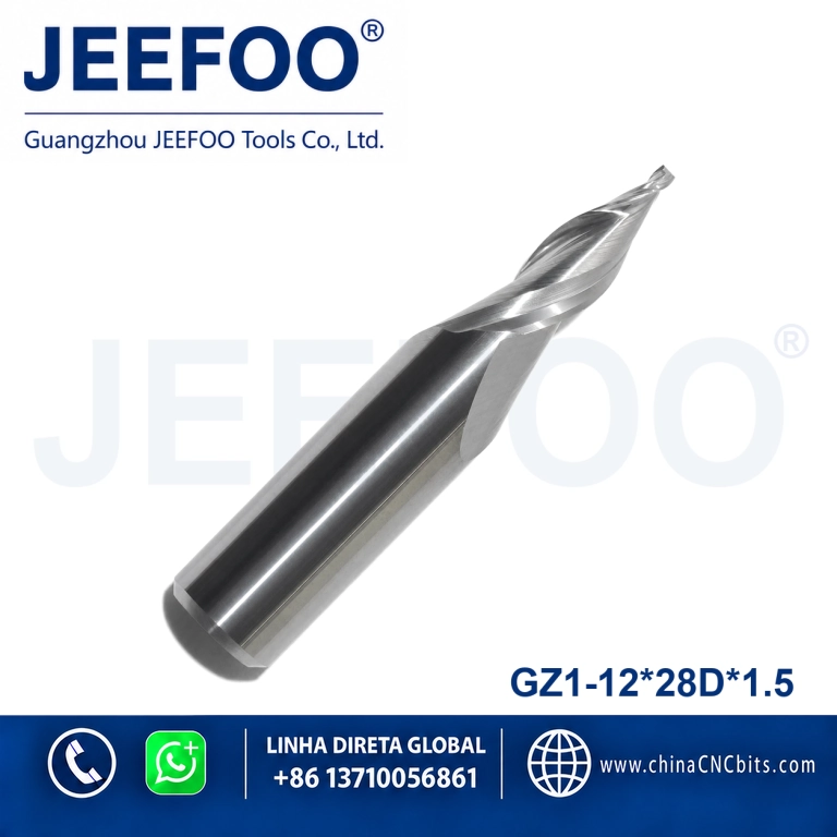 12x28Dx1.5 CNC Mini Word Acrylic Engraving End Mill for Acrylic Sign Making product image