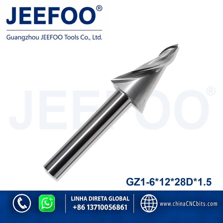 6x12x28Dx1.5 CNC Mini Word Acrylic Engraving End Mill for Acrylic Sign Making product image
