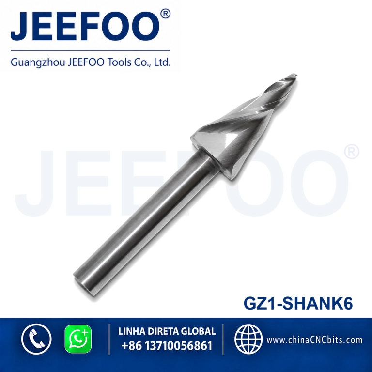 Shank 6mm CNC Mini Word Acrylic Engraving End Mill for Acrylic Sign Making product image