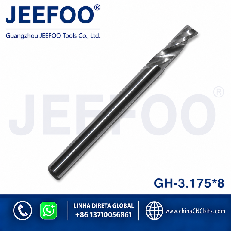 3.175x8 one flute bits cutting cnc router bits,cnc cutter /cnc tools,for Acrylic,PVC,end mill product image