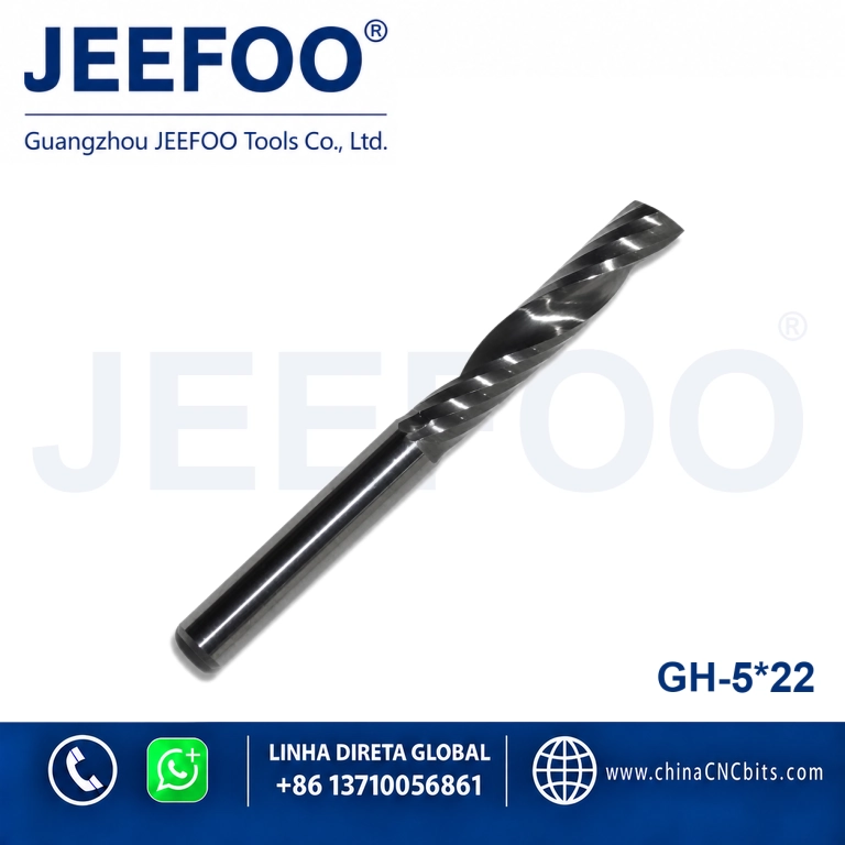 5x22 One flute bits cutting for arylic /One Flute Spiral Solid Carbide Router Bits product image