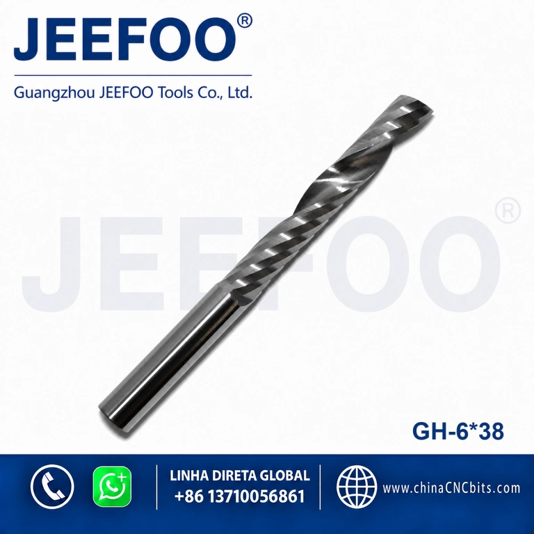6x38 CNC Machine Cutting Tools Composite Single Flute End Mill Spiral Carbide End Mill Router Bit for Acrylic product image