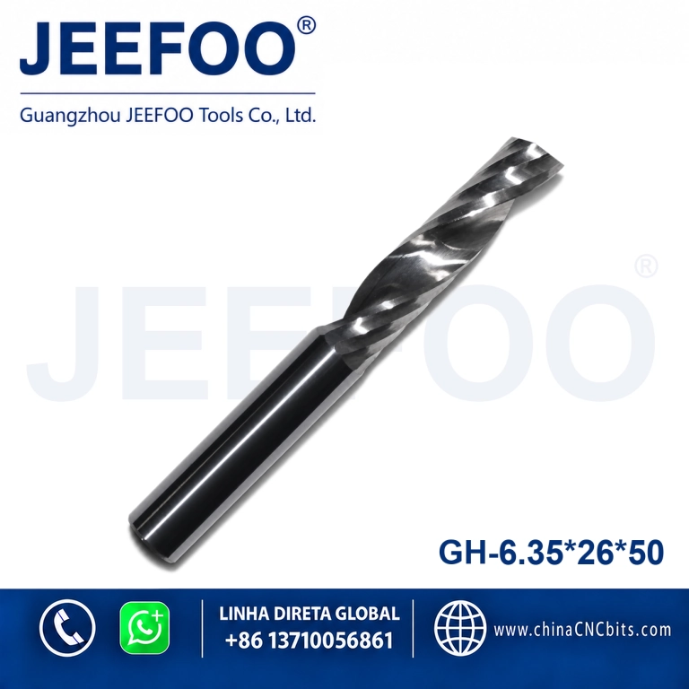 6.35x26x50 One Flute Sprial Bits Single-edged helical milling cutter/CNC cutting tools product image