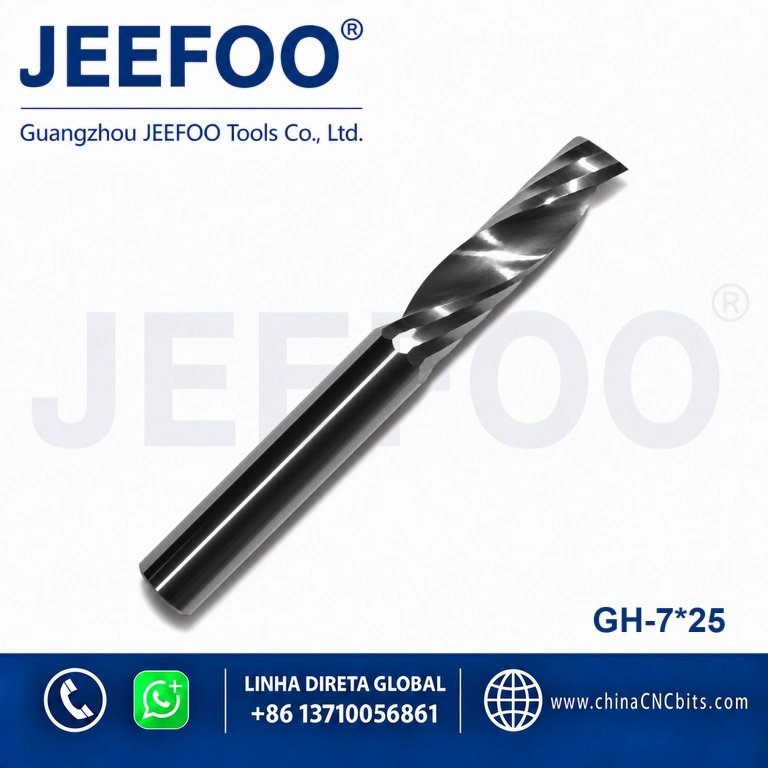 7x25 Wear-resistant Carbide Single Spiral Flute Router Bit for CNC Engraving product image