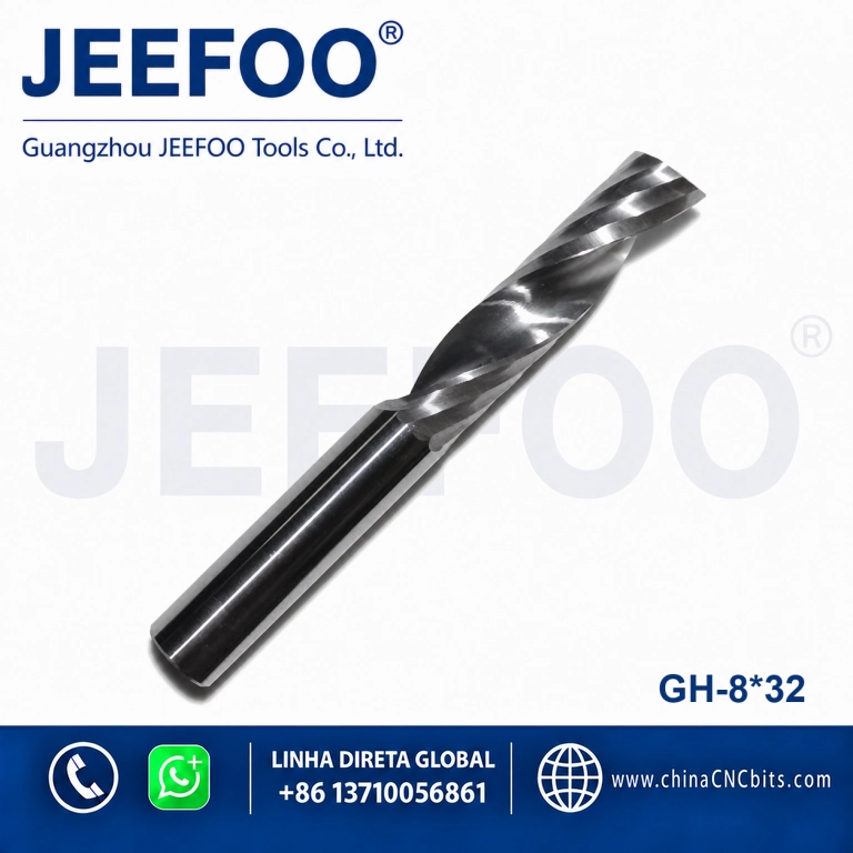 8x32 High Hardness Single Flute Spiral Milling Cutter All Carbide Body product image