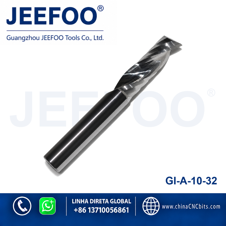 10x32 OEM Supported Single Flute Spiral Carbide Cutters CNC Engraving Milling Bits for Various Non-metals product image