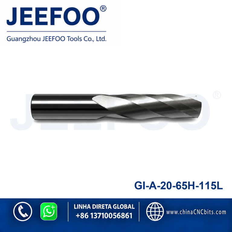 20x65Hx115L One Flute Spiral Carbide Engraving Bits with Climb Milling for Aluminum Alloy 55HRC High Steel Speed Coating product image