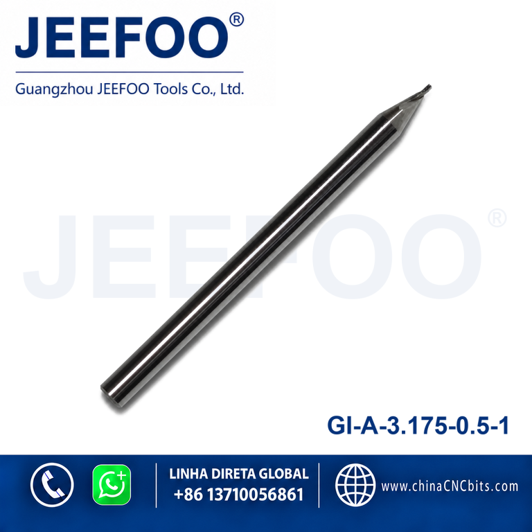 3.175x0.5x1 One Flute End Mill Carbide Milling Cutter for Aluminum CNC Router Bits Tungsten Steel Spiral Endmills Tool product image