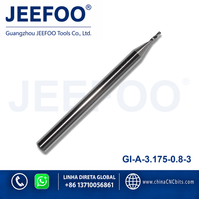 3.175x0.8x3 One Flute Cutting Tools, End Mill Bits Cutters, Single Flute Spiral Cutter for Aluminum product image