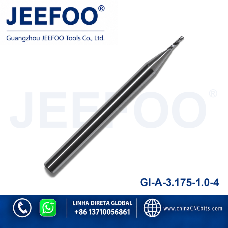 3.175x1.0x4 One Flute Wood Millinging Cutter/ Hot Sale Solid Carbide Cnc Router Spiral Bits for MDF Cutting Machinery Tools product image