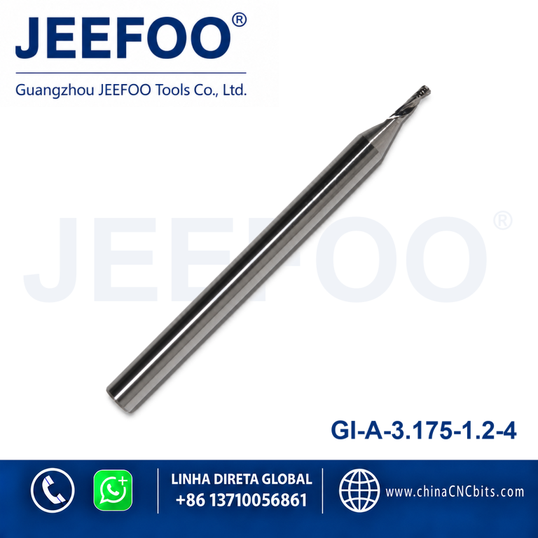 3.175x1.2x4 CNC Wood Router Bits O Flute Spiral End Mill Single Flute Milling Cutter product image