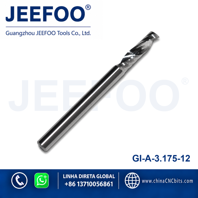 3.175x12 Hot Sale A Quality Single Flute Spiral Router CNC Bits End Mill Cutting for Acrylic & PVC OEM & ODM Supported product image