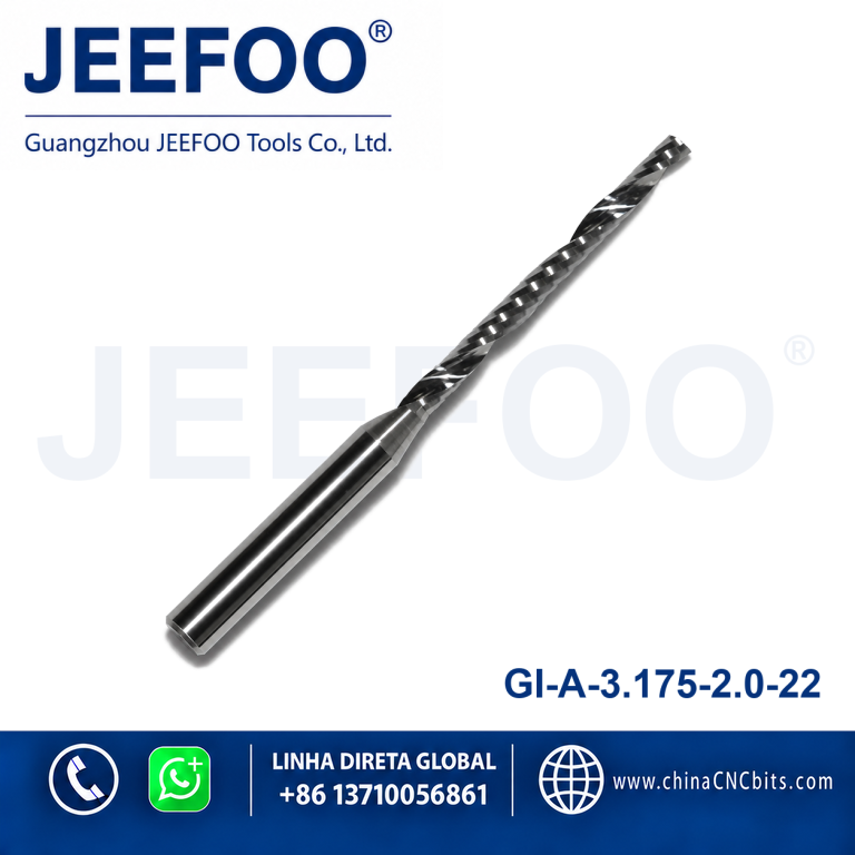 3.175x2.0x22 Carbide endmill one flute spiral CNC router bits/Flute Spiral Bit Milling Drill product image