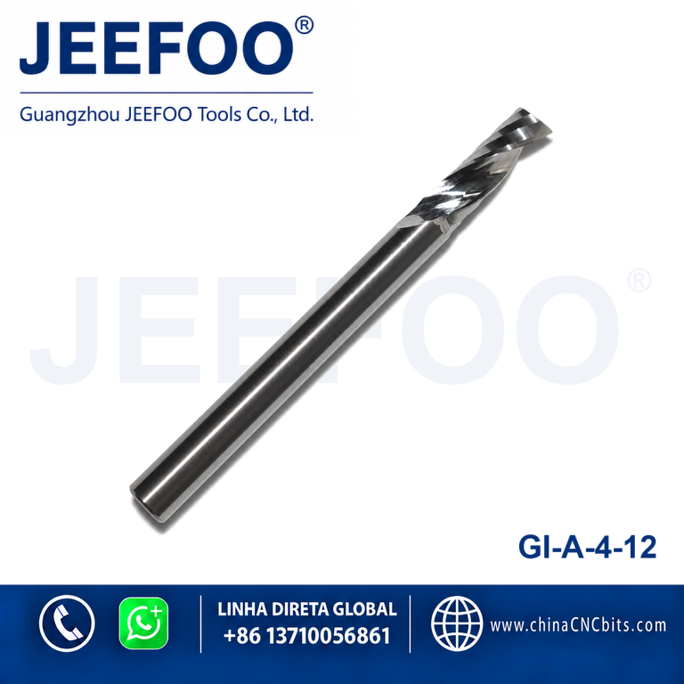 4x12 CNC Router Bits Spiral Head Right-Handed Single Flute Cutter Single Edge Cutter product image
