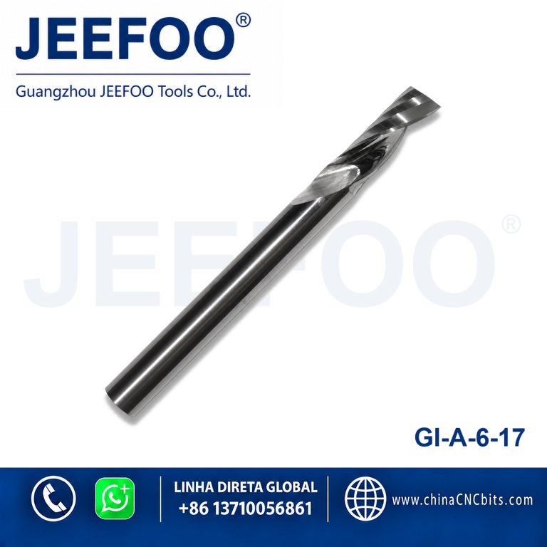 6x17 Single Flute Carbide Spiral End Mill CNC Router Bit for Aluminum/Acrylic/PVC product image