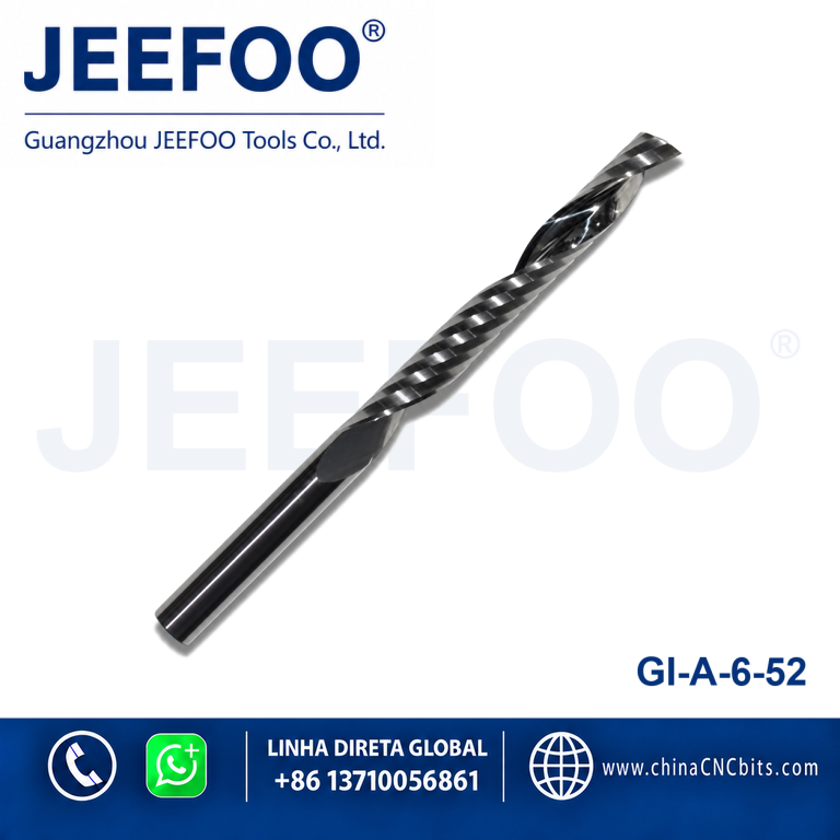 Aluminium Processing cutting Single Spiral Flute End Mill Steel CNC Router Tools product image