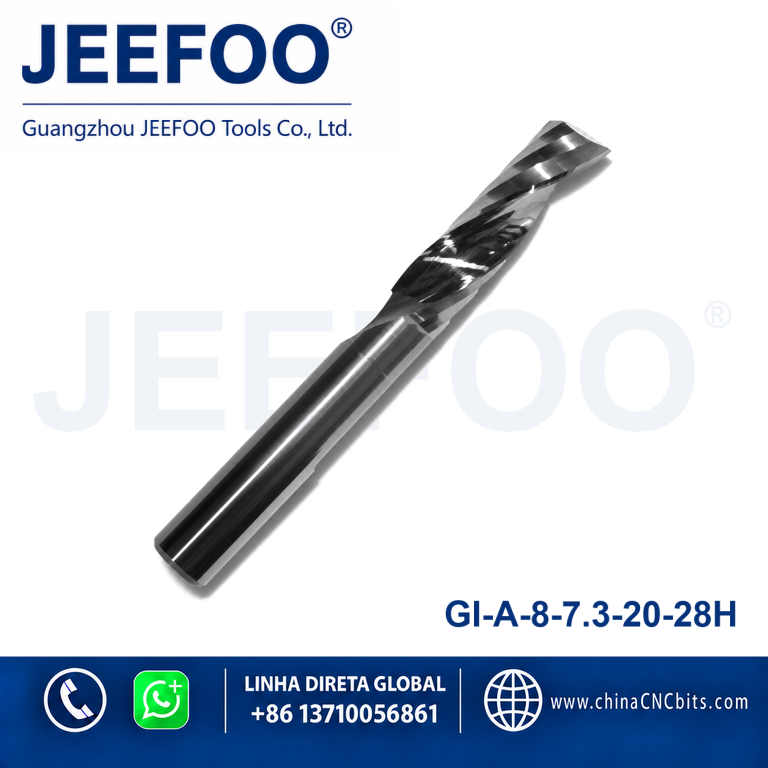8x7.3x20x28H Single Edge Spiral Carbide Bits CNC Nonmetal Cutting Bits CNC Engraving Cutter Custom Size OEM Available product image