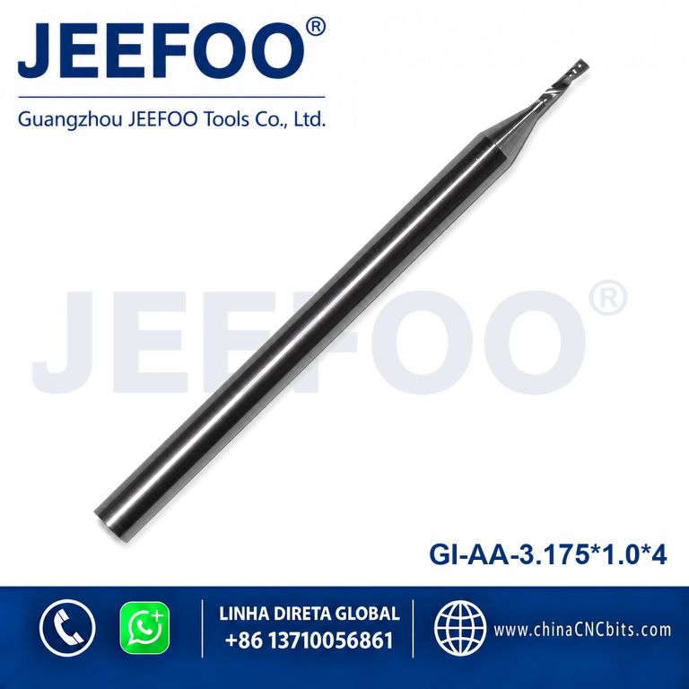 3.175x1.0x4 AA GradeCutting Single Spiral Flute Carbide CNC Router Bit for Acrylic Cutting product image
