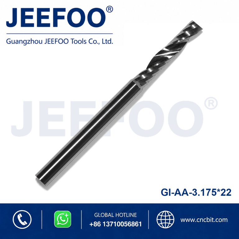 High Hardness AA Single Spiral CNC Router Bit Anti-Chipping Acrylic Cutter product image
