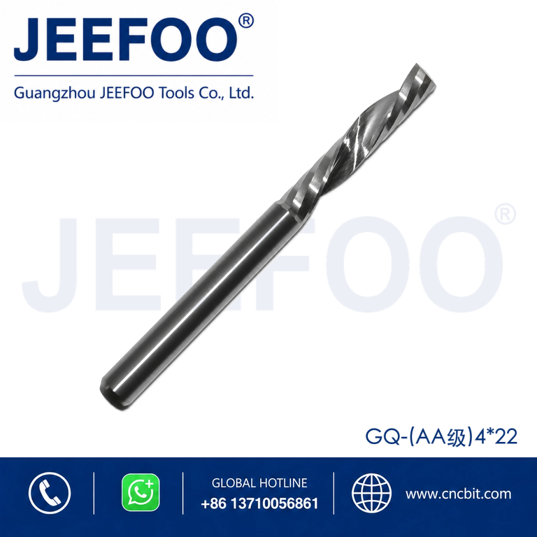4x22 One Spiral Left-Helical Cutter – Solid Carbide Down Cut Router Bit product image