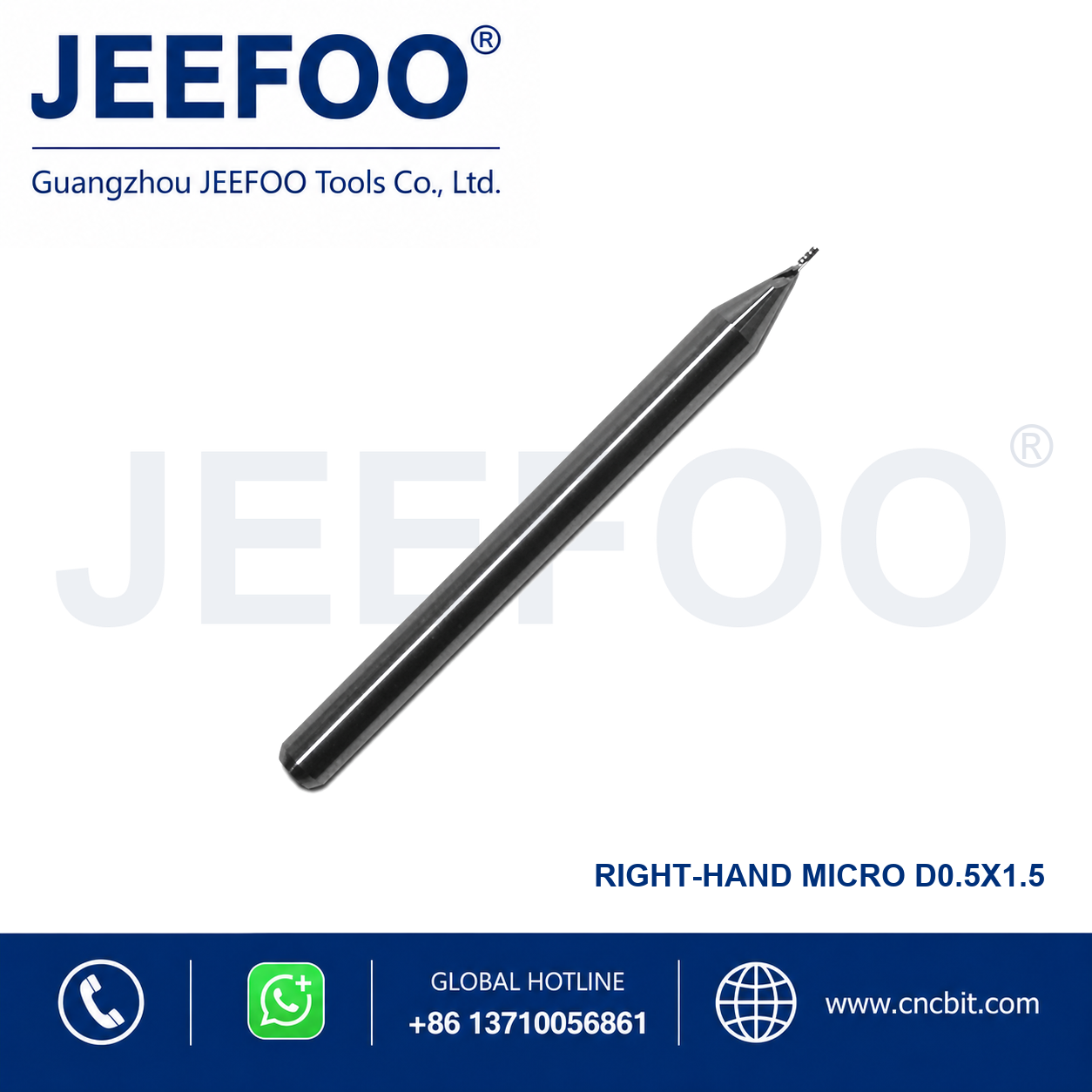 0.5x1.5 Right-Hand Small Diameter End Mill for precision CNC milling