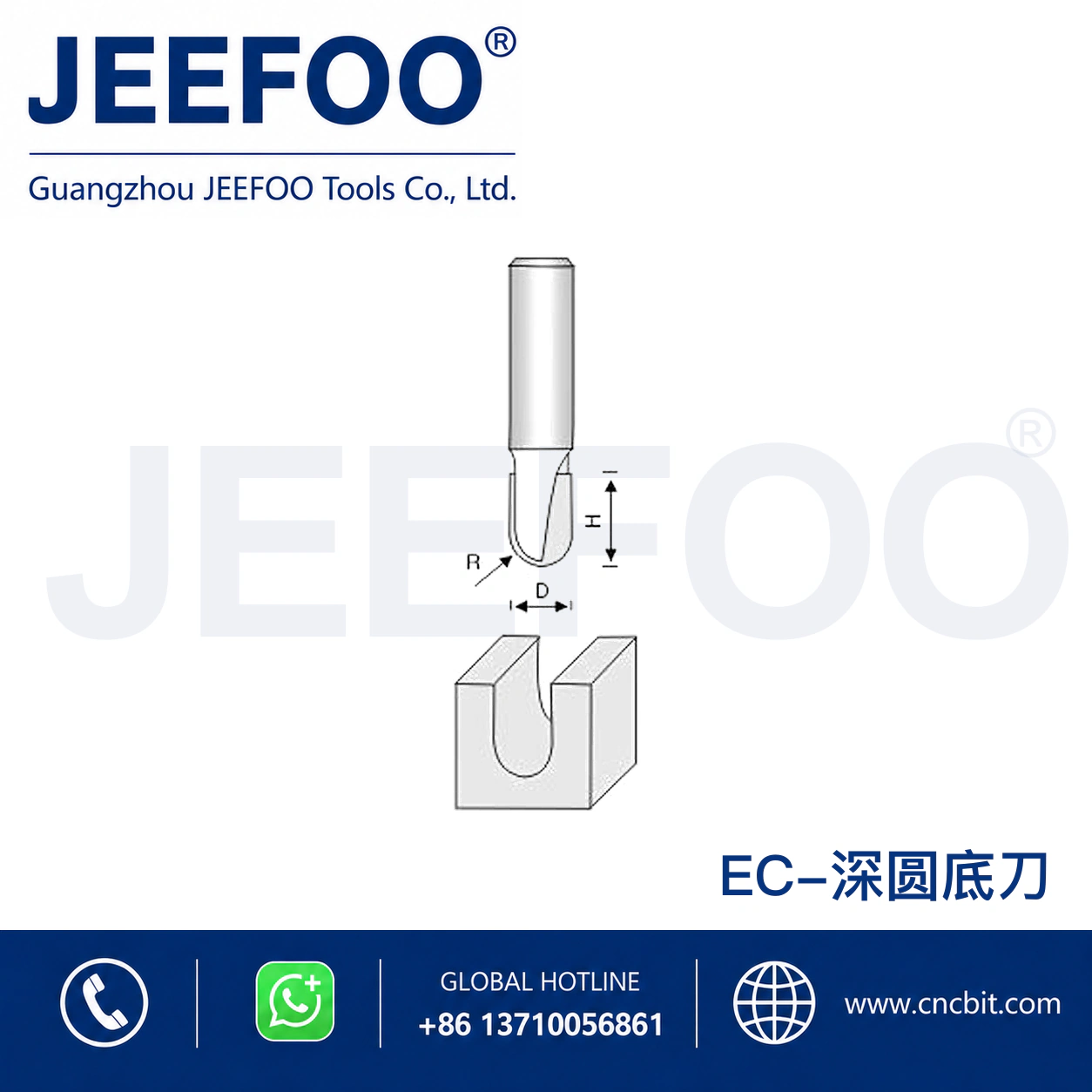 EC Round Bottom Profile Cutter schematic product image