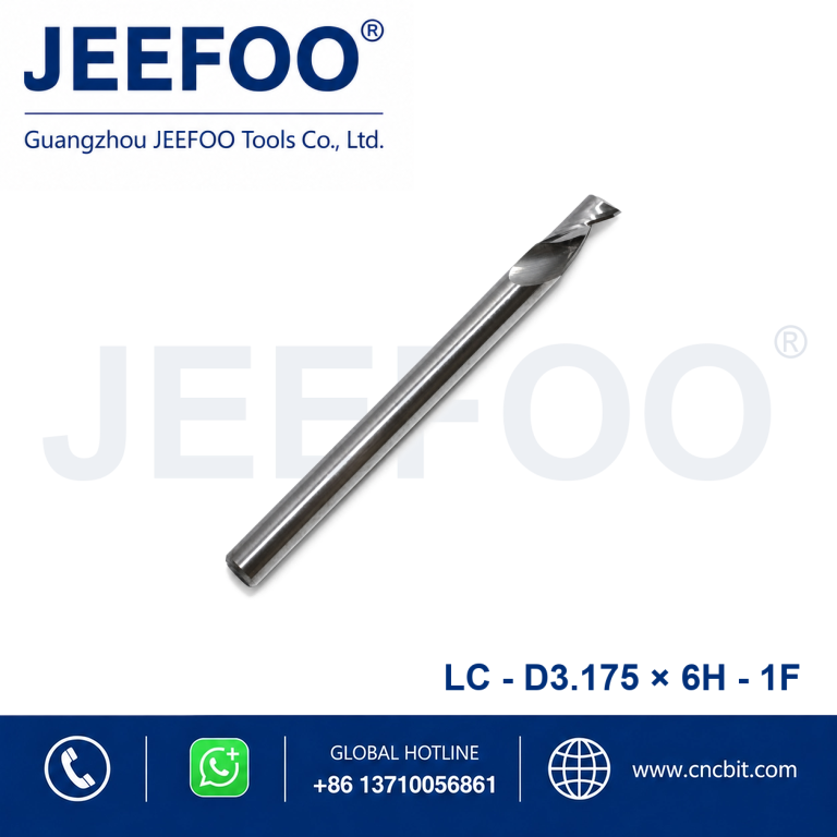 3.175x6 Single Flute Aluminum End Mill for CNC Engraving product image