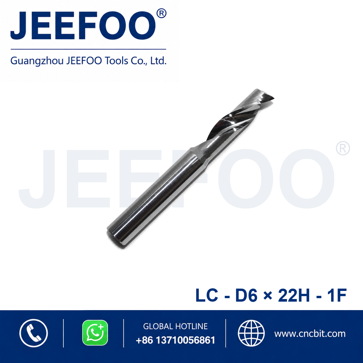 6x22 single flute aluminum end mill