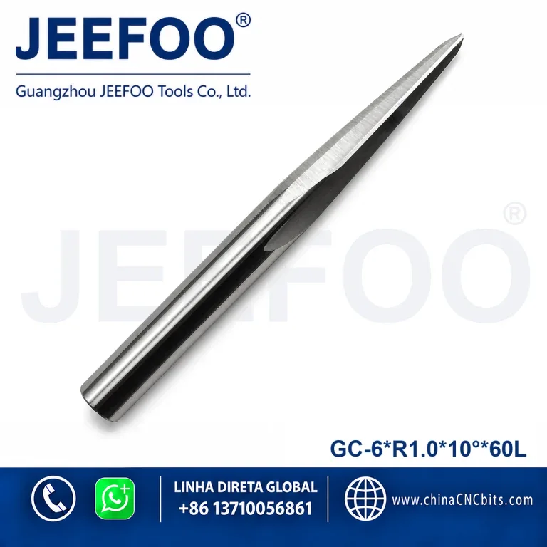 6x30HxR1.0x10x60L Solid Carbide Taper Ball Nose End Mill for Precision Carving Taper Ball End Mill product image