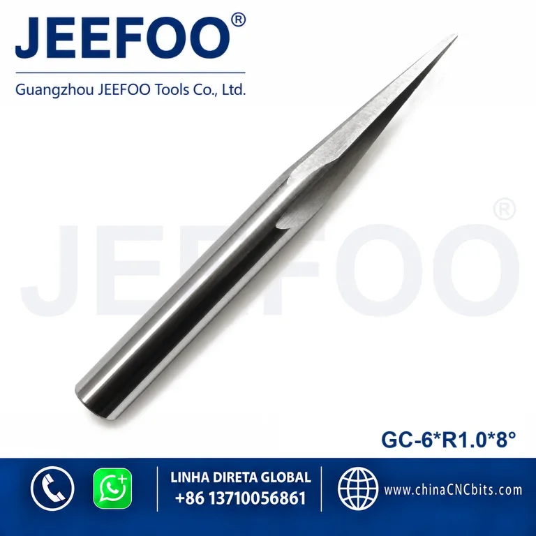 6x30HxR1.0x8x60L Two Flute Spiral Taper Ball End Mill for CNC Routers product image