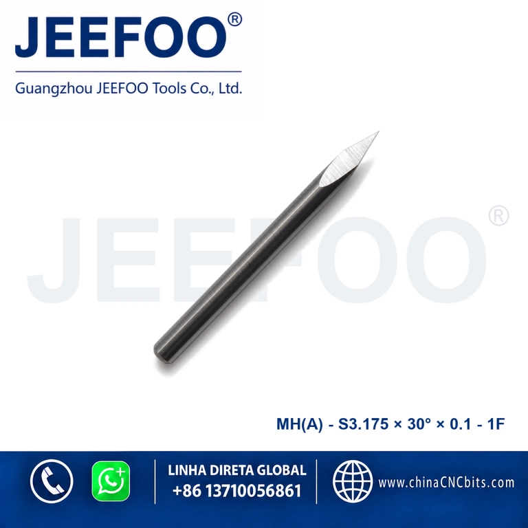 Ax3.175x30Dx0.1 Three Face Engraving Bit for CNC Metal Machining product image