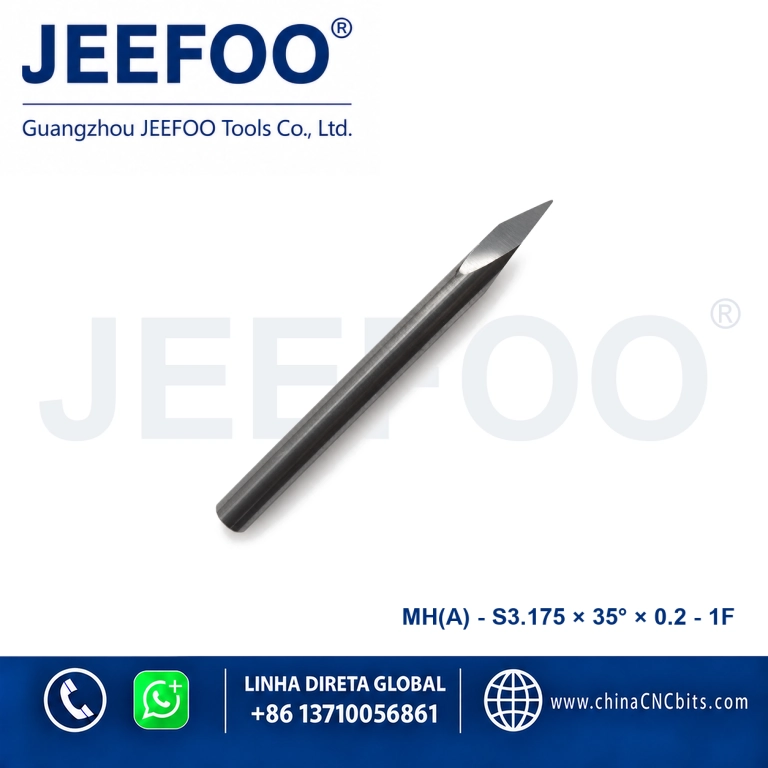Ax3.175x35Dx0.2 Three Face Engraving Bit for CNC Metal Machining product image