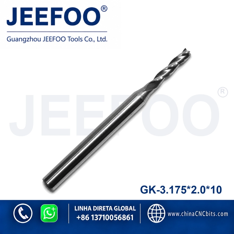 3.175x2.0x10 Three Flute carbide End Mill Cutter CNC Router Bit, Engraving Tool bits, Cutting tools product image