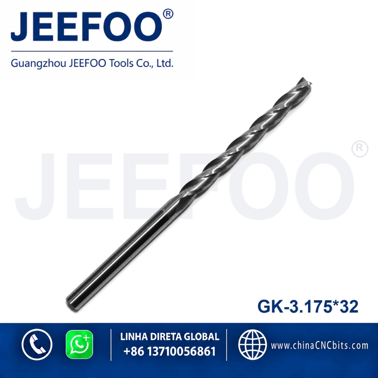 3.175x32 Three Flute Carbide Cutters and CNC Router Tool Bits for Woodworking product image