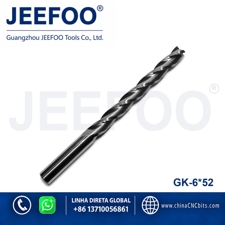 6x52 3 Flute Carbide Mill Spiral Cutter for Wood CNC Router Machines product image