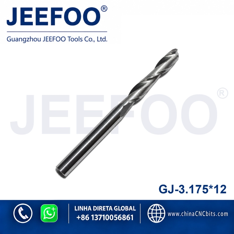 3.175x12 Two Spiral Flute Bits - Two flute cutting tools ,CNC router cutting bits special double flute cutting tools product image