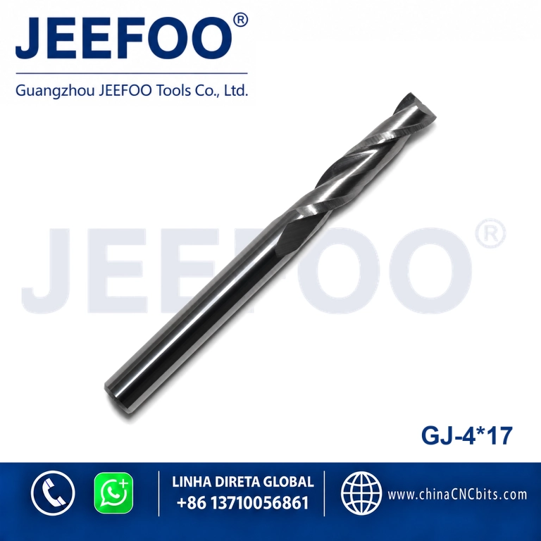 4x17 Two Spiral Flute Bits - 2 Flutes Spiral Bits, Carving Tool Bits, Engraving Tool Cutters, End Mill Cutters for CNC Router Machine product image