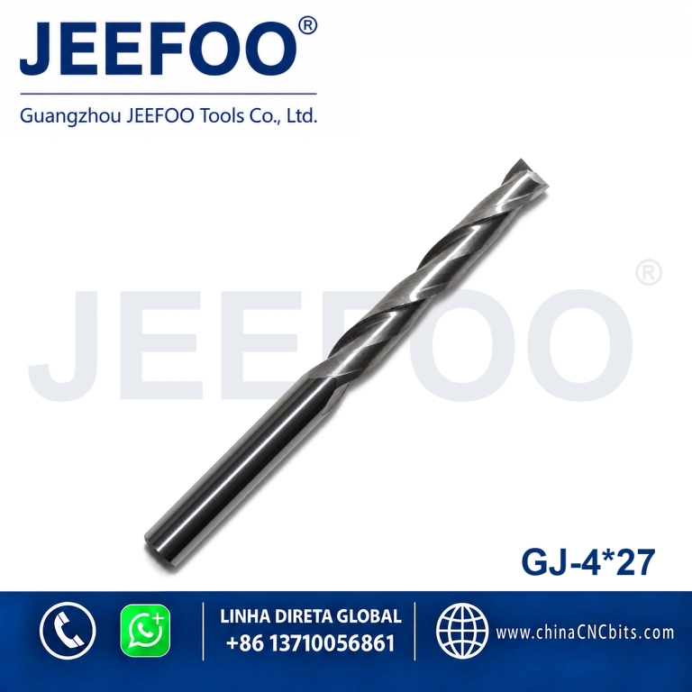 4x27 Two Spiral Flute Bits - Solid Carbide End Milling/Two flute sprial bits/cnc router bits product image