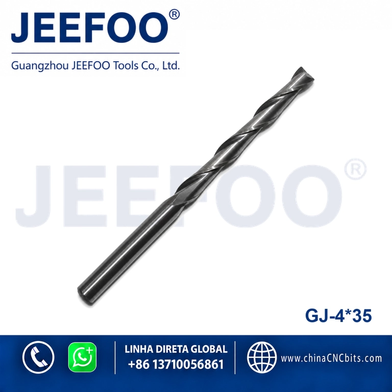 4x35 Two Spiral Flute Bits - 2 Flutes Spiral End Mill CNC Tools Router Bits Carbide Upcut Finishing End Mill product image