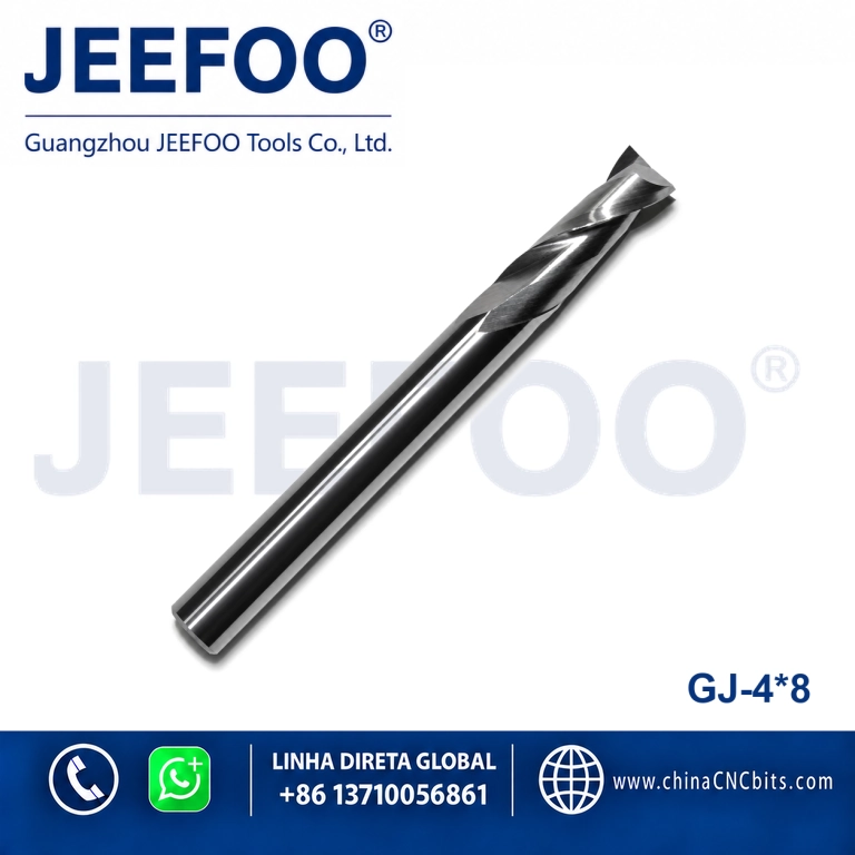 4x8 Two Spiral Flute Bits - Two Flutes Spiral Carbide Tools, Carving Tool Bits, Engraving Tool Cutters for CNC Router Machine product image